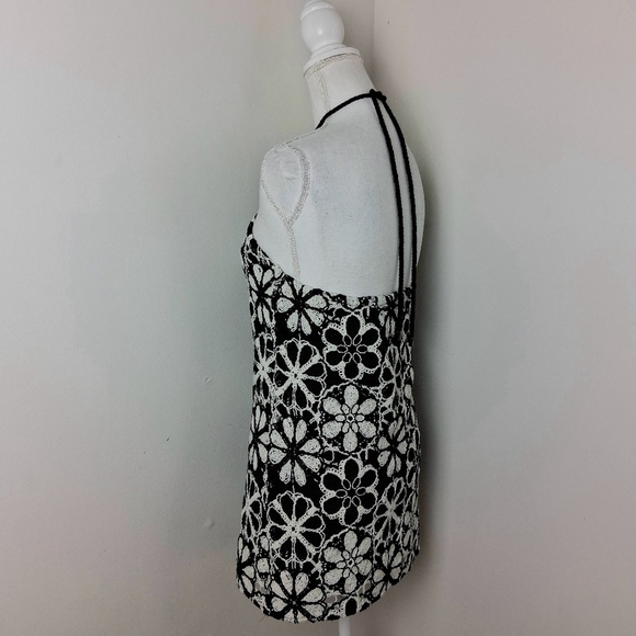 Ramy Brook New York Irina Crochet Black and White Halter Dress Size XXS - Picture 5 of 11